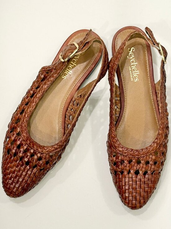 Seychelles Shoes - Seychelles Avalon woven leather slingback flats, 6